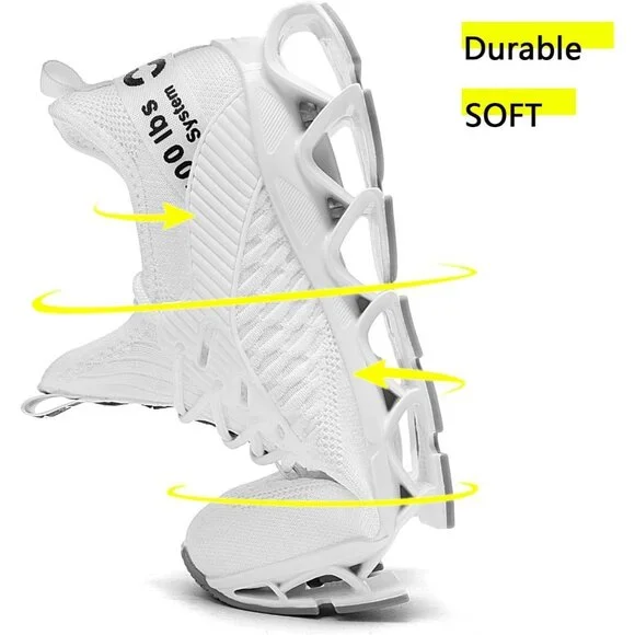 Women's White Running Walking Blade Sport  Tennis Athletic Sneakers Shoes - Picture 3 of 8